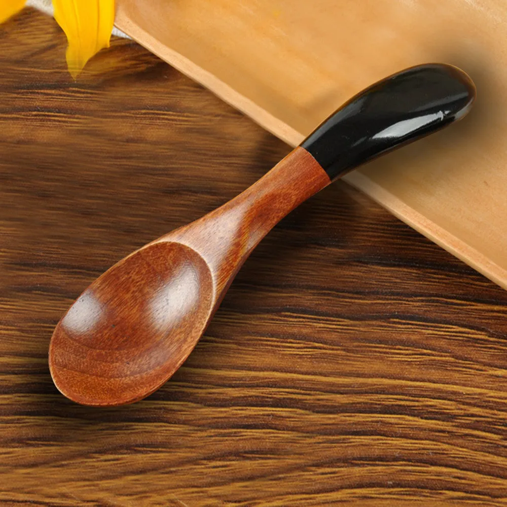 

Wooden Spoon Kitchen Eating DinnerwareFork Bamboo Kitchen Cooking Utensil Tools Soup-Teaspoon Tableware Drinking Spoon Tools #3$