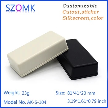 

100pcs szomk Plastic electronics enclosure distribution plastic project case junction box 81*41*20mmfor PCB POWER shell