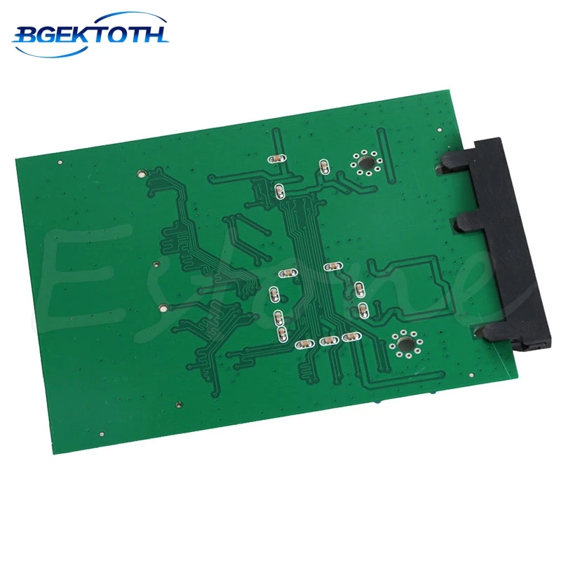 Высокое качество 2 порта двойной SD SDHC MMC RAID на SATA адаптер конвертер Поддержка всех SD карт Feb7