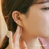 YUN RUO Anti-allergy Rose Gold Silver Color Simple Earring Line 316 L Stainless Steel Jewelry Fashion Woman Stud Earring Gift 6