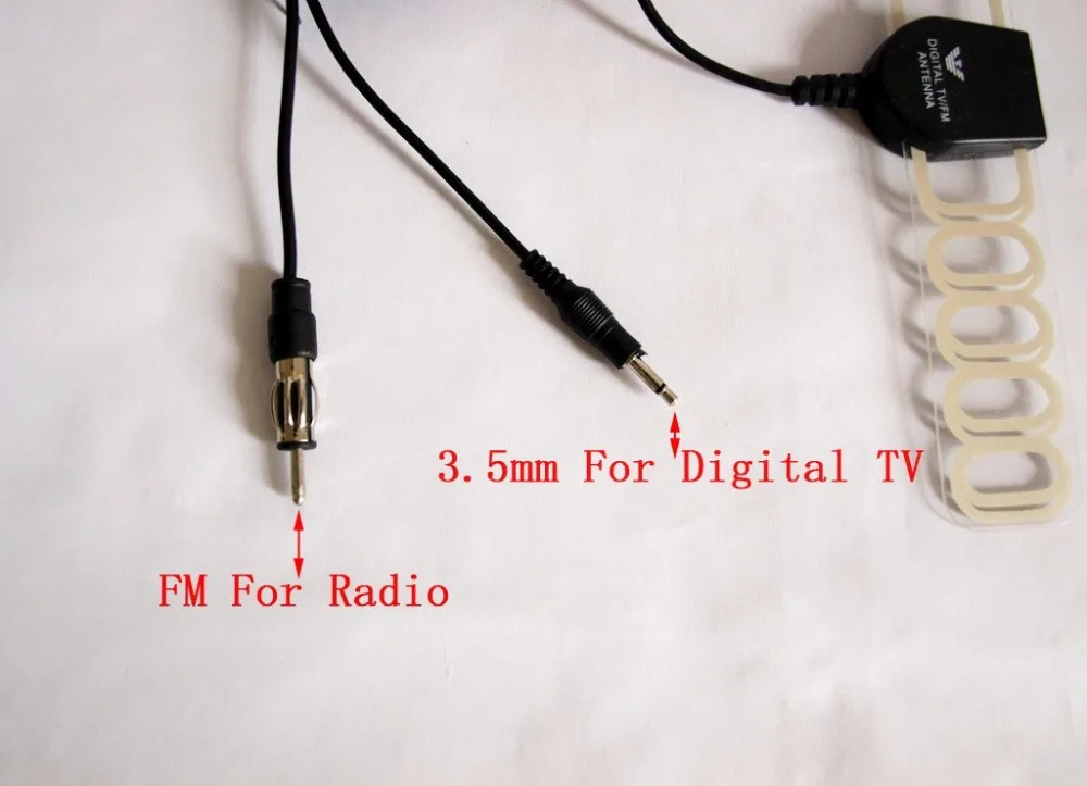 Auto Car Digital Tv Antenna Aerial For Car Dvd Digital Tv Fm Antenna Dc3 5mm Connecter