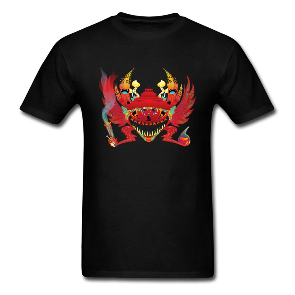 

Big Discount Men T Shirt Psychedelic Kremlin Gremlin Crab Image Tops T-Shirt Natural Cotton Soft Fabric Casual Tee-Shirts Men