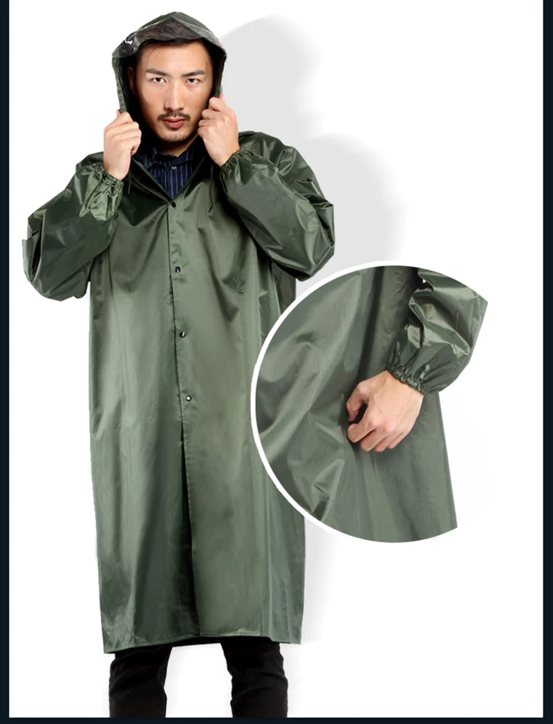 Светоотражающий плащ, длинный, дышащий, зеленый светильник, дождевик, Мужская ветровка, пончо, шляпа Abrigo Hombre, водонепроницаемое пальто 50KO190