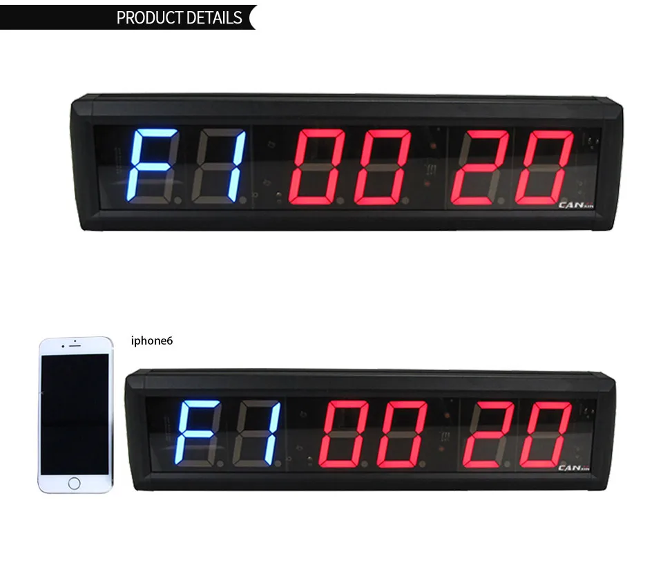 [Ganxin] 2,3 ''электронный тренажерный зал цифровой таймер настенные часы светодиодный Табата часы для кроссфита morden Тренажерное Оборудование