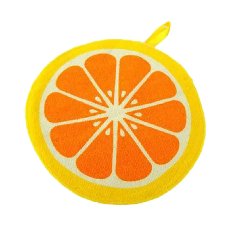 Новинка, 2 шт., милое фруктовое полотенце для рук, быстросохнущее абсорбирующее полотенце для посуды, очищающее тряпка, кухонное полотенце s - Цвет: orange