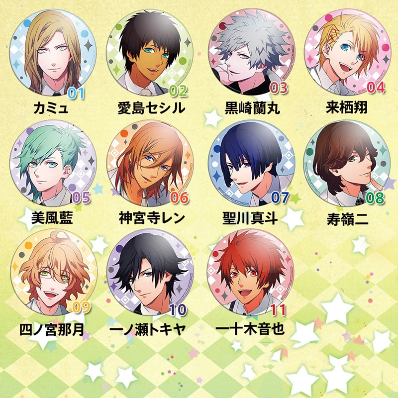 58MM Anime Badge Uta no prince SAMA Haruka Ren Backpack Walleet Badge Pin Cosplay Anime