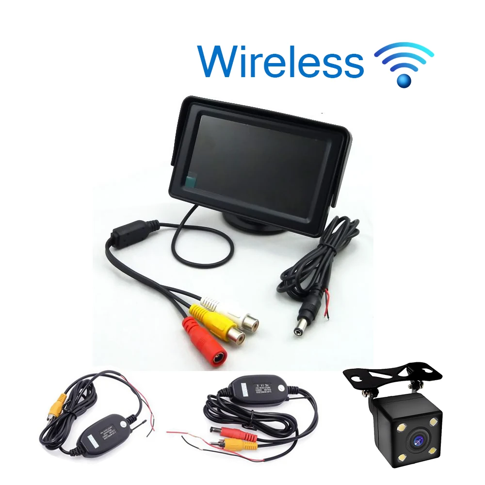 Wireless Car Styling 4 3 inch TFT LCD Screen Car Monitor Display for Rear view Reverse