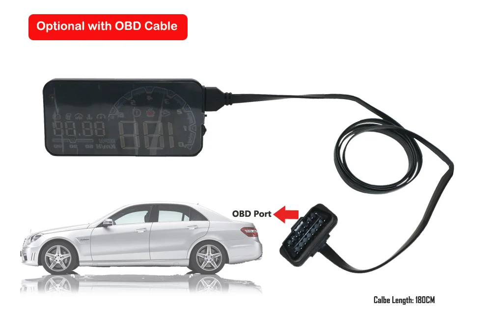 EANOP sBright 3,0 автомобильный HUD Дисплей OBD II EUOBD компьютер Спидометр hud пленка автомобильная электроника сигнализация превышения скорости напряжения