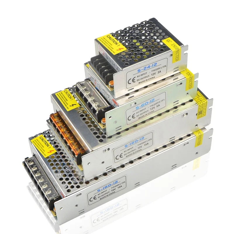 

Aluminum Case Lighting Transformers AC110V 220V to DC12V 1A 2A 3A 5A 8.5A 10A 15A 20A Switch Power Supply for LED Strip Lights
