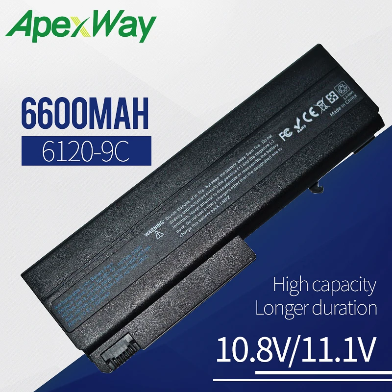 

ApexWay 6600mAh laptop battery for HP COMPAQ NX 5100 6100 6105 6110 6115 6120 6125 6130 6140 6300 6310 6315 6320/CT 6325 6330