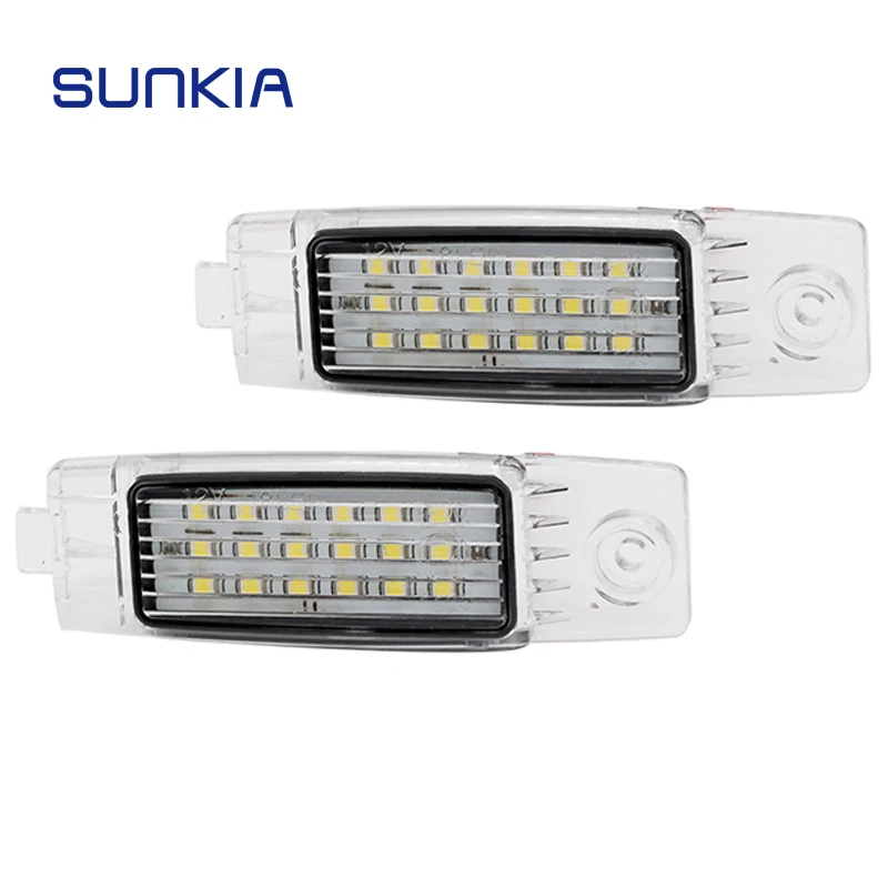 

SUNKIA 2Pcs/box Error Free LED License Plate Light for Toyota Harrier/Highlander/Kluger/Land Cruiser/RAV 4 6000K White Color