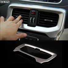 Тип внутренней консоли Кондиционер Выход декоративное покрытие отделка из нержавеющей стали для Volvo V40 стайлинга автомобилей