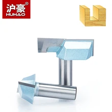 HUHAO 1 шт. хвостовик 1/2 «1/4» CNC чистящее дно фрезерный станок для деревообработки инструменты биты для двусторонний деревянный молоток Флейта Карбид наконечник Концевая мельница