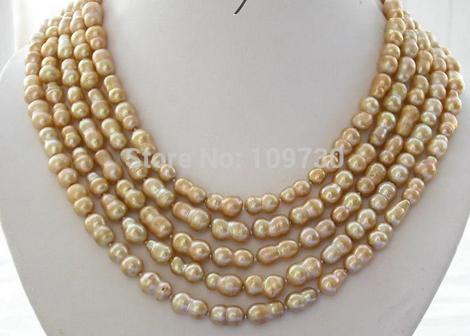

Jewelr 003471 16MM champagne double FRESHWATER PEARL NECKLACe