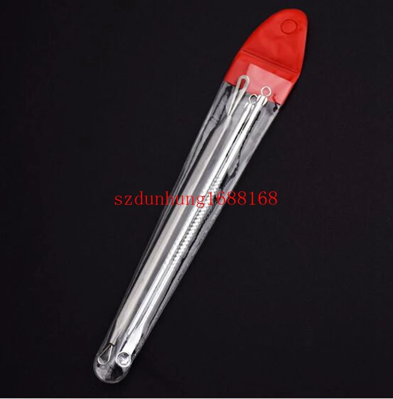 Ferramenta de Cosméticos de Cuidados da Pele Prata Cravo Comedão Remover Acne Blemish Pimple Extractor 500 Pcs 12 Tesouras da cutícula