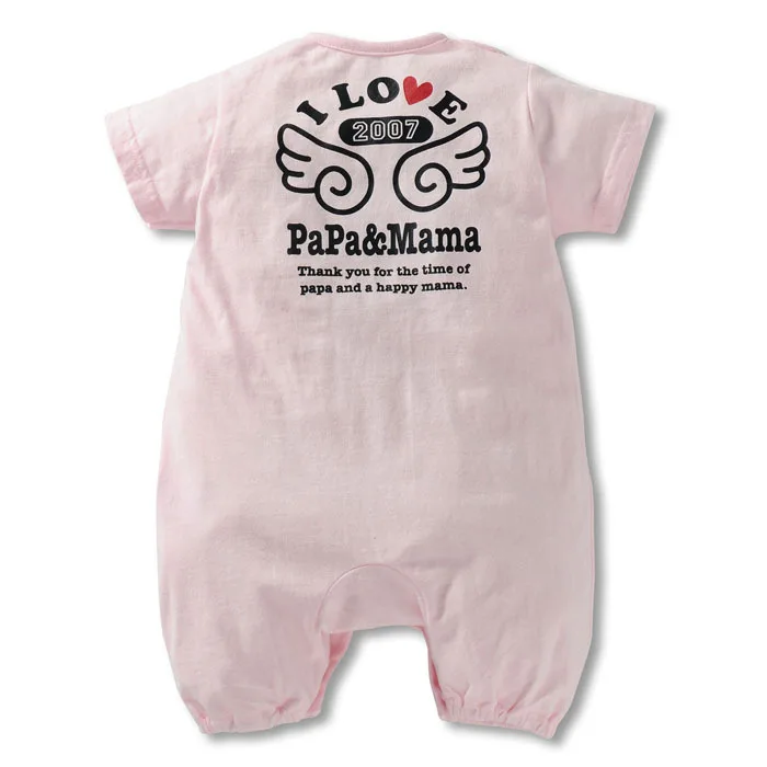 3 шт./партия, Одежда для новорожденных хлопковая детская одежда унисекс с короткими рукавами и надписью «I Love Papa/I Love MaMa» для мальчиков, комбинезон