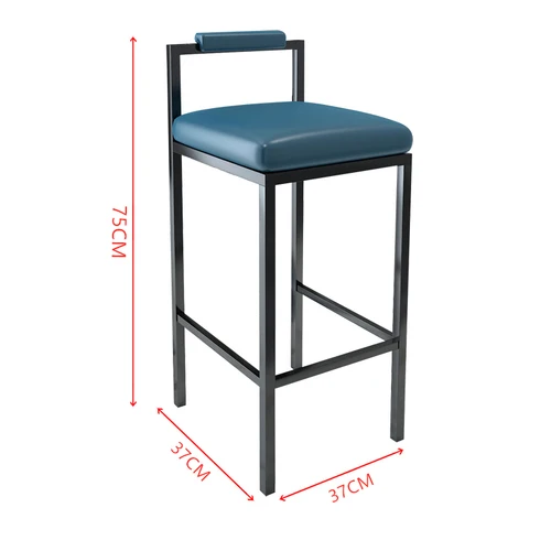 1B Скандинавский современный минималистичный барный стул высокие табуреты дома кованого железа кофе магазин твердые деревянные полосы стол - Цвет: 75CM