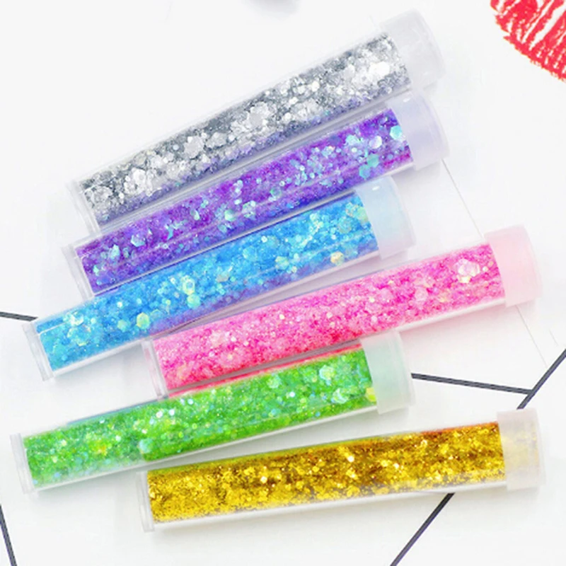 

2PCS DIY Kit Accessories Funny Gift Sequin/Glitter Filler Clear/Fluffy Slime Box Toys For Children Charms Lizun Modeling Clay