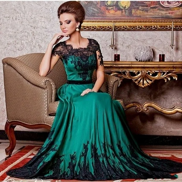 H007 Vestido Де Феста Старинные Кружева Аппликация Вечерние Платья 2016 Формальные