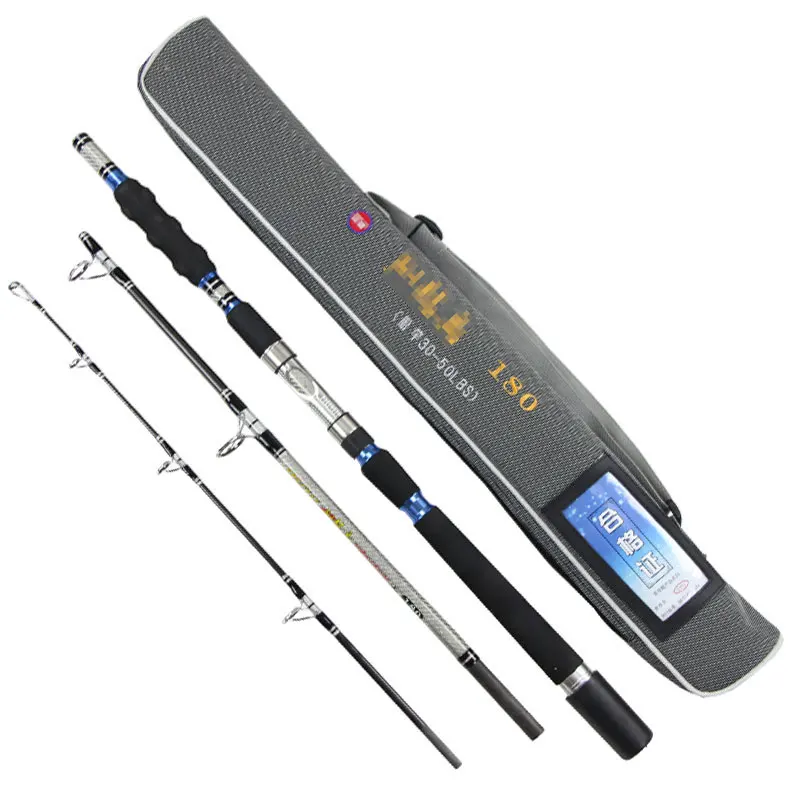hot 3 section travel boat fishing rod deep sea fishing spin rods 1.8m 1