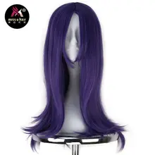 Miss U волосы унисекс для мужчин и женщин длинные волнистые светло-фиолетовые волосы средней части волосы линии для взрослых ролевые игры вечерние косплей парик