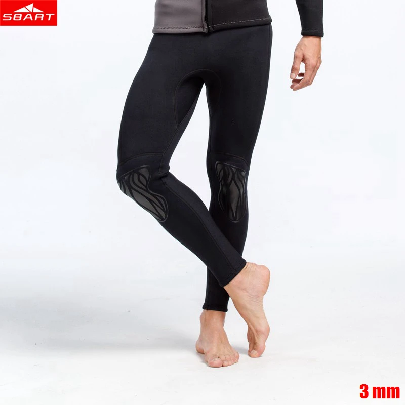 Sbart Men 3MM Neoprene Long Pants Freediving Swimsuit Split Surf Warm