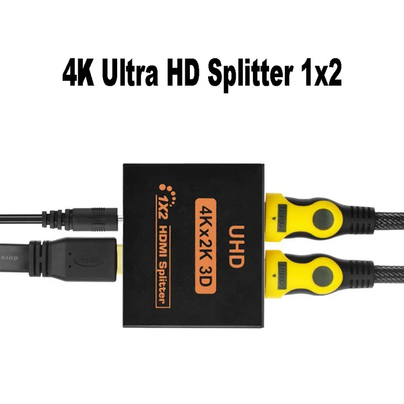 4 K Ультра HD перфоратор 1x2 1 в 4 Выход HDMI разветвитель Versterker HDCP двойной Дисплей Voor HDTV DVD PS3 Xbox 1 в 2 из Разделитель с мультимедийным интерфейсом высокой четкости