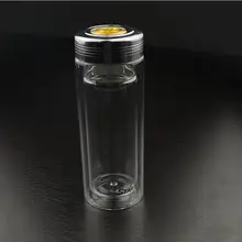 280 мл стеклянная бутыль для чая или воды заварка двойные стеклянные бутылки с фильтром из нержавеющей стали спортивный стакан для воды