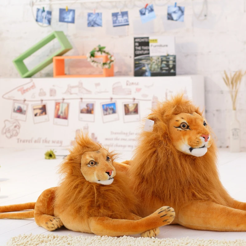 75 cm Lifelike Lion Plush Toys Soft Stuffed Animals Simulation Giant Lion Doll Sleeping Pillow Children Kids Birthday Gifts 75 cm Lifelike Lion Plush Toys Soft Stuffed Animals Simulation Giant Lion Doll Sleeping Pillow Children Kids Birthday Gifts