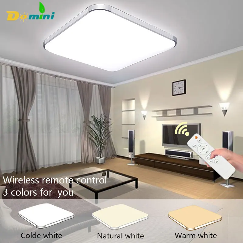 Luminaria 3 Color Ceiling Lighting Lamp With Remote Controller Ceiling Lights 18W30W Square Modern Led Chandelier