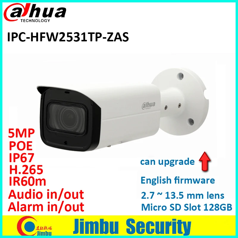 DahuaI оригинальная IPC HFW2531TP ZAS ip камера 5 МП 2 7 13 мм Моторизованный объектив H.265/H.264