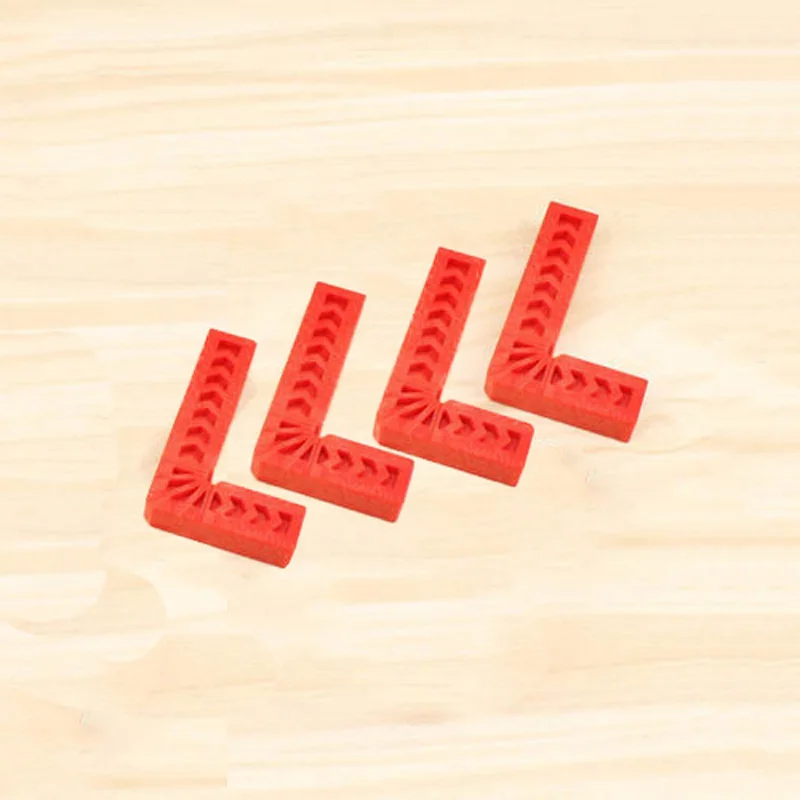 DWZ 4Pcs 90 Degree Plastic L Shape Corner Clamping Square Right Angle Clamps Ruler