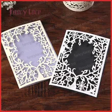 50 шт. Горячая бумажная коробка с узором пользовательский лазер любовь хороший день рождения Валентина свадебные пригласительные открытки для Sweety