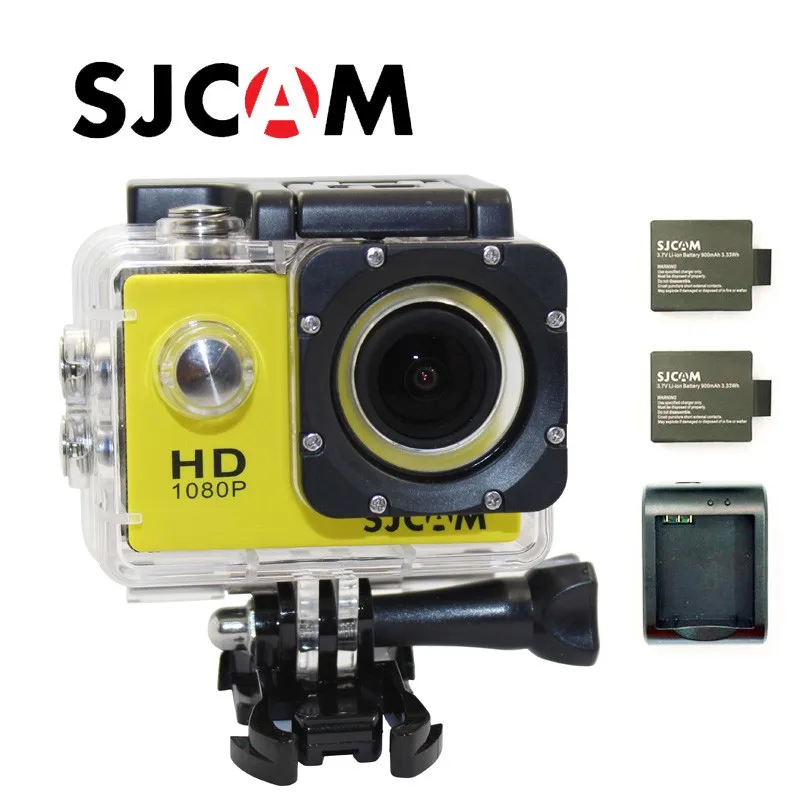 Аккумулятор SJCAM SJ4000 Full HD 1080 P Водонепроницаемый Спортивная экшн-камера DVR+ дополнительные 2 шт. Батарея+ 1 шт. Батарея Зарядное устройство