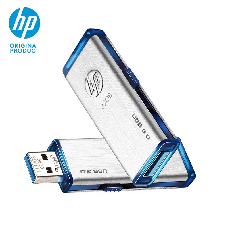 Купить Hp флешка USB 3,0 USB флеш накопитель 16 ГБ 32 ГБ 64 ГБ 128 Гб металлический Флешка X730W Memory Stick высокая скорость Cle диск usb флеш накопитель Бесплатная дос...