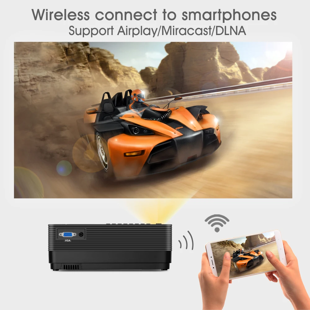 BYINTEK K7 Android Smart Wifi светодиодный мини портативный видео HD проектор для Iphone Ipad