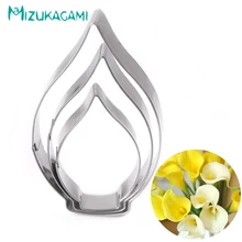 3 шт. Calla форма для лилии резак для печенья DIY кухонные силиконовые лопатки для выпечки бисквита ручной работы формы лепесток формы d из нержавеющей стали MS-00135