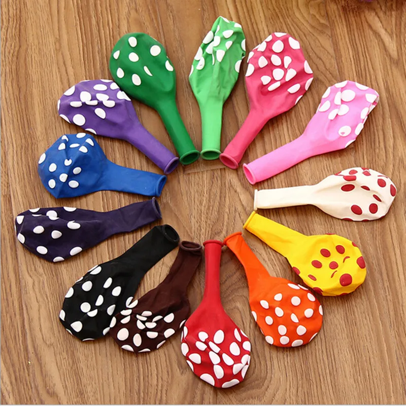 

2015 Promotion Ballons Helium Balloon 50pcs/lot Marriage Room Decoration Party 12 Inch Round Of Polka Dot Balloons Classic Toys