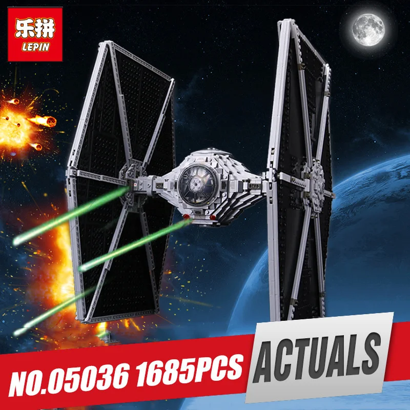 

Lepin 05036 Star Series Tie Wars Fighter Building Educational Blocks Bricks Toy Compatible with legoing 75095 Christmas gifts