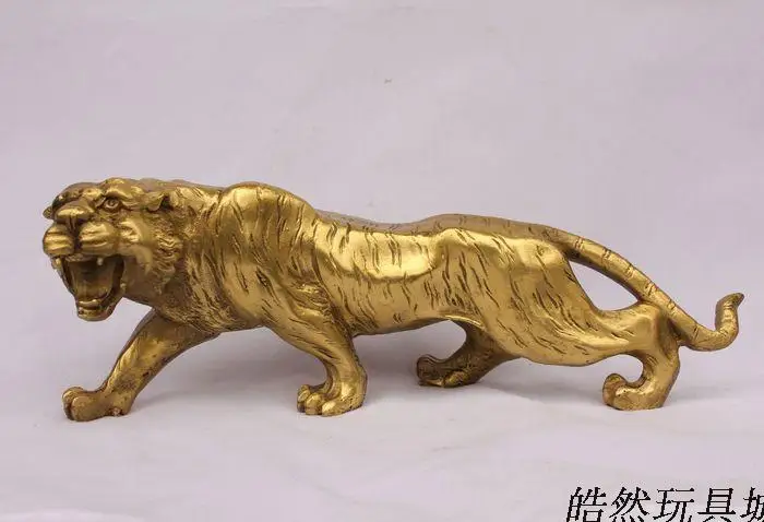 

A copper Tiger God Tiger Town House, wizardry effect copper tiger well-being and longevityroom Art Statue