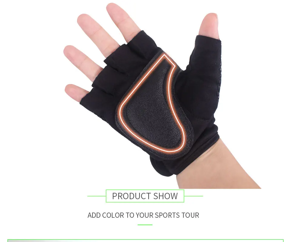 POVIT 1 пара бодибилдинг фитнес-перчатки Спортивная тренировка тяжелая атлетика перчатки для женщин/мужчин Кроссфит гантели упражнения тренажерный зал перчатки
