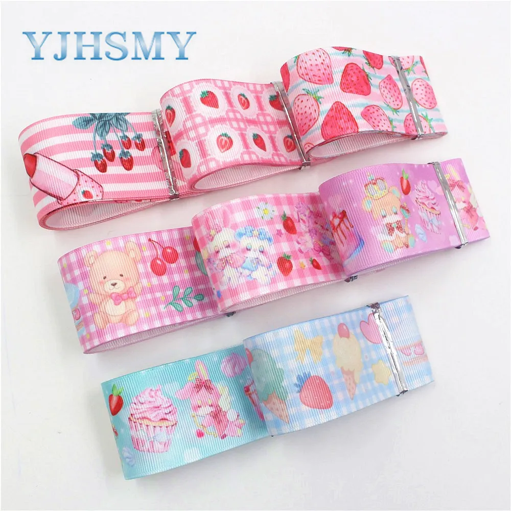 

YJHSMY,I-19628-1518,38mm 10yards Cartoon Thermal transfer Printed grosgrain Ribbons,bow cap DIY accessories decorations
