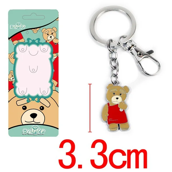 Fashion keychain Anime Cartoon Movie Teddy Bear Ted model Pendant key