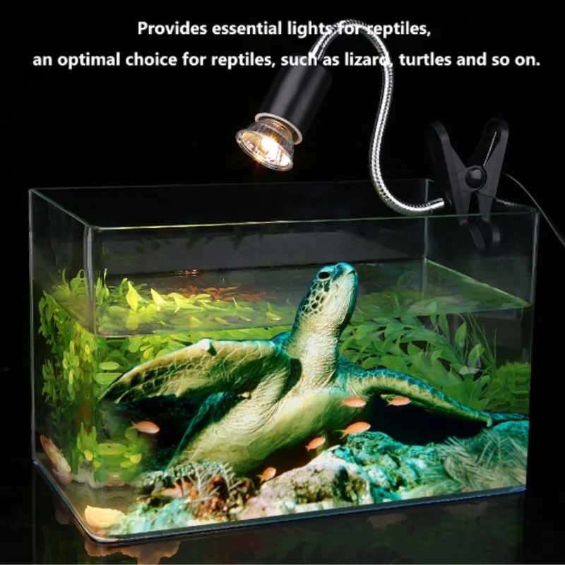 25/50/75W Reptile Lamp Bulb Turtle Basking Heating Lamp UV Light Bulbs Amphibians Lizards Temperature Controller