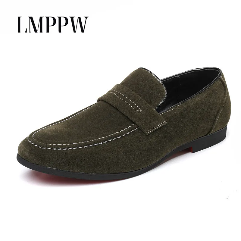 

Luxury Brand Men Shoes Slip on Casual Men Loafers 2019 Spring Summer Men's Flats Footwear Shoes Soft Suede Leather Moccasins 2A