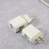 USB Charger Dual 2 port EU 5V 2A Travel Wall Adapter LED Light Mobile Phone usb charger For iPhone 11 Pro Max Samsung Huawei LG ► Photo 3/6