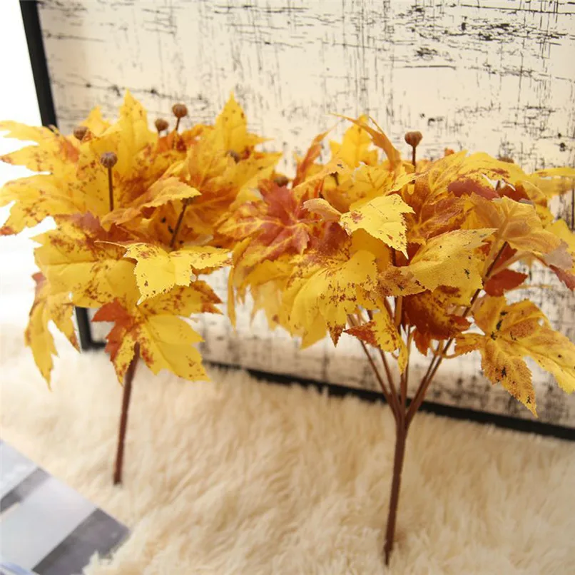 

Artificial Fake Leaf Silver Maple Leaf Simulation Leaves Wedding Home Decor Wholesale Free Shipping 30Raug7