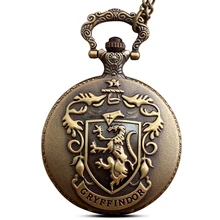 Ретро, антикварная бронза карманные часы винтажные металлические Флип карманные кварцевые часы с цепочкой ожерелье кулон подарок для мальчика Relogio De Bolso