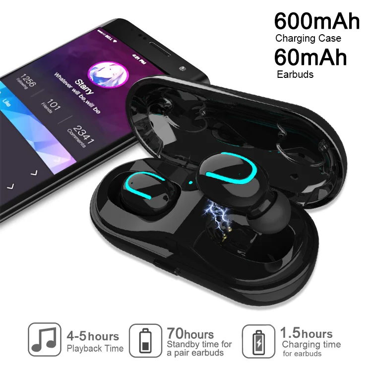 Оригинальные bluetooth наушники HBQ Q13S TWS Bluetooth 5 0 стерео спортивные для Android IOS True