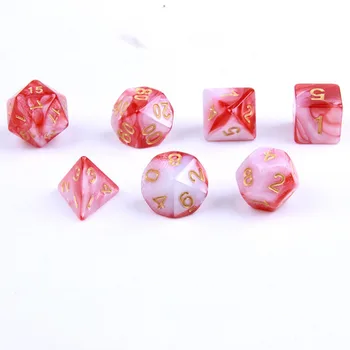 

yaye Acrylic Polyhedral D4-D20 Dice Set For TRPG Board Game Dungeons And Dragons 7pcs/Set Droshipping